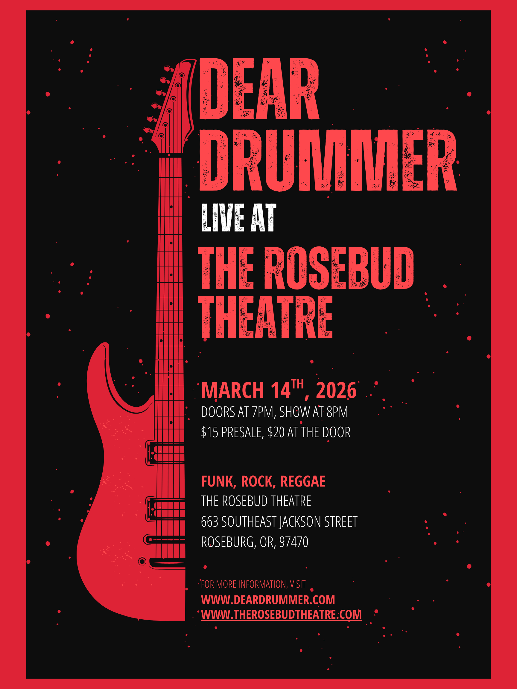 Dear Drummer past show poster
